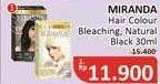 Promo Harga Miranda Hair Color MC6 Bleaching, MC1 Natural Black 30 ml - Alfamidi