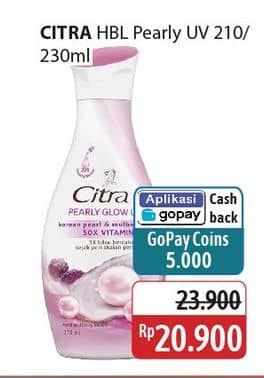 Promo Harga Citra Hand & Body Lotion Pearly White UV Korean Pearl Mulberry 230 ml - Alfamidi