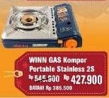 Promo Harga WINN GAS Portable Gas Cooker 2S  - Hypermart