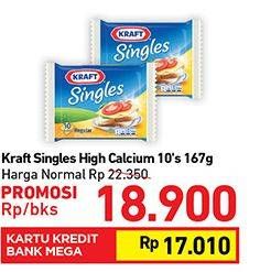 Promo Harga KRAFT Singles Cheese 10 pcs - Carrefour