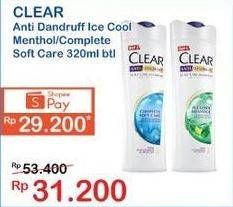 Promo Harga CLEAR Shampoo Complete Soft Care 320 ml - Indomaret