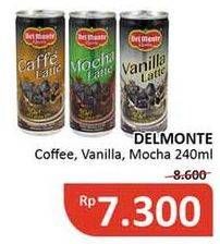 Promo Harga DEL MONTE Latte Caffe Latte, Vanilla Latte, Mocha Latte 240 ml - Alfamidi