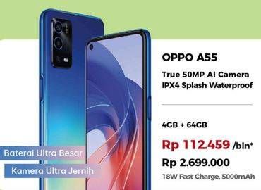 Promo Harga Oppo A55 4 GB + 64 GB  - Erafone