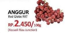 Promo Harga Anggur Red Globe RRT per 100 gr - Yogya