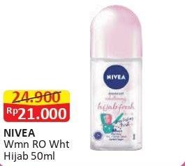 Promo Harga Nivea Deo Roll On Whitening Hijab Fresh 50 ml - Alfamart