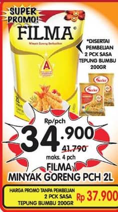Promo Harga Filma Minyak Goreng 2000 ml - Superindo