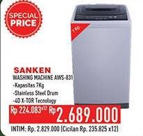 Promo Harga SANKEN AWS 831 Mesin Cuci  - Hypermart