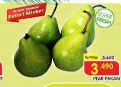 Promo Harga Pear Packham per 100 gr - Superindo