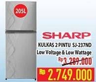 Promo Harga SHARP SJ-237ND | Refrigerator 205ltr  - Hypermart