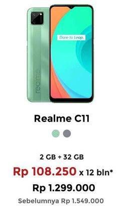 Promo Harga REALME C11 Pepper Grey 2GB/32GB, Mint Green 2GB/32GB  - Erafone