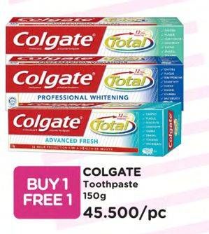 Promo Harga COLGATE Toothpaste Total All Variants 150 gr - Watsons