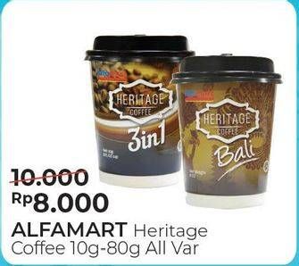 Promo Harga Alfamart Heritage Coffee All Variants  - Alfamart