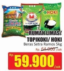 Promo Harga RUMAH LIMAS/ TOPI KOKI/ HOKI Beras Setra Ramos 5 kg  - Hari Hari