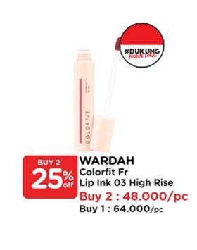 Promo Harga Wardah Colorfit Fresh Matte Lip Ink 03 High Rise 4 gr - Watsons