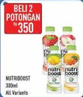 Promo Harga MINUTE MAID Nutriboost All Variants per 2 botol 300 ml - Hypermart