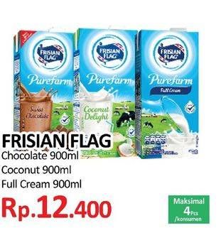 Promo Harga FRISIAN FLAG Susu UHT Purefarm Chocolate, Coconut Delight, Full Cream 900 ml - Yogya