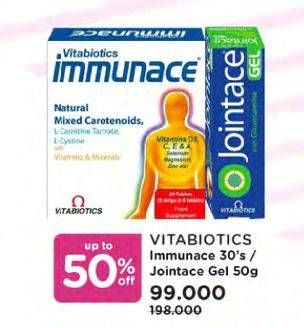 Promo Harga VITABIOTICS Immunace 30s / Jointace 50gr  - Watsons