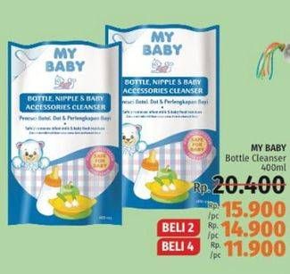 Promo Harga MY BABY Bottle Nipple and Baby Accessories Cleanser 400 ml - LotteMart