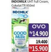Promo Harga Indomilk Susu UHT Cokelat, Full Cream Plain 950 ml - Alfamidi