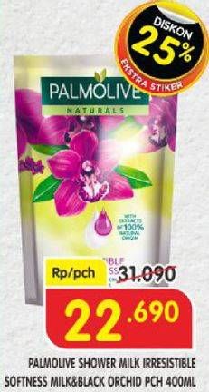 Promo Harga PALMOLIVE Naturals Shower Milk Irrestible Softness Milk Black Orchid 400 ml - Superindo