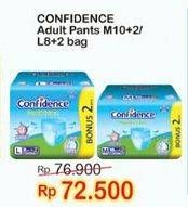 Promo Harga Confidence Adult Diapers Pants M10+2, L8+2  - Indomaret