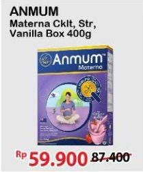 Promo Harga Anmum Materna Cokelat, Strawberry White Chocolate, Vanilla Delight 400 gr - Alfamart