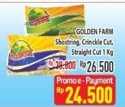 Promo Harga GOLDEN FARM French Fries Shoestring, Crinkle, Straight 1 kg - Hypermart