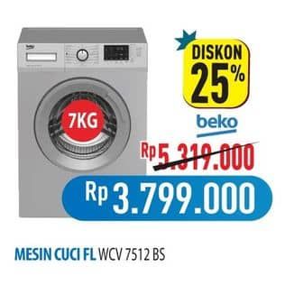 Promo Harga Beko FL-WCV7512 BS Mesin Cuci Front Load  - Hypermart
