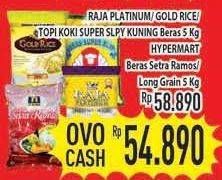 Promo Harga Raja Platinum/ Gold Rice/ Topi Koki Super Slpy Kuning/ Hypermart Beras  - Hypermart