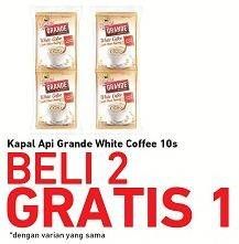 Promo Harga Kapal Api Grande White Coffee 10 pcs - Carrefour