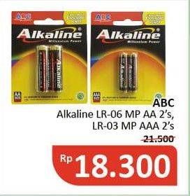 Promo Harga ABC Battery Alkaline LR6/AA, LR03/AAA 2 pcs - Alfamidi