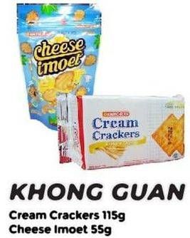 Promo Harga KHONG GUAN Cream Crackers 115gr, Cheese Imoet 55gr  - Yogya
