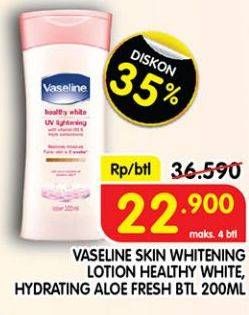 Promo Harga VASELINE Body Lotion UV Lightening, Aloe Fresh 200 ml - Superindo