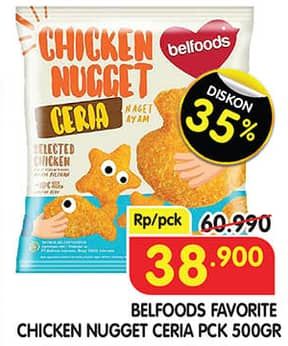 Promo Harga Belfoods Nugget Chicken Nugget Ceria 500 gr - Superindo