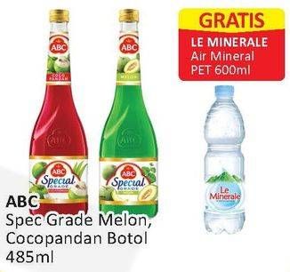 Promo Harga ABC Syrup Special Grade Coco Pandan, Melon 485 ml - Alfamart
