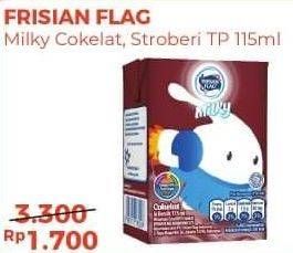 Promo Harga FRISIAN FLAG Susu UHT Milky Chocolate, Strawberry 115 ml - Alfamart