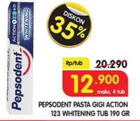 Promo Harga PEPSODENT Pasta Gigi Plus Whitening All Variants 190 gr - Superindo