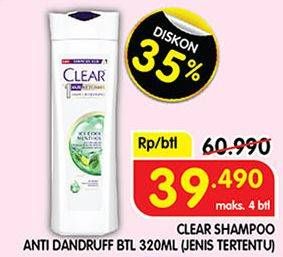 Promo Harga Clear Shampoo 320 ml - Superindo