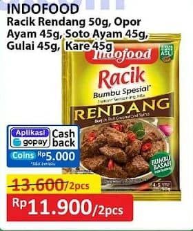 Promo Harga Indofood Bumbu Racik Special Rendang, Special Opor Ayam, Special Soto Ayam, Special Gulai, Special Kare 45 gr - Alfamart