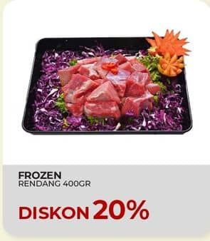 Promo Harga Daging Rendang Sapi Frozen 400 gr - Yogya