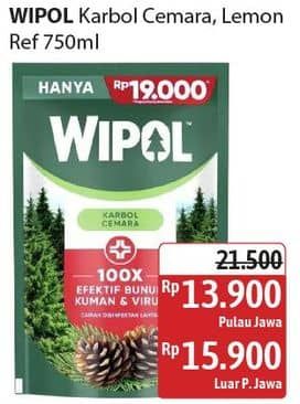 Promo Harga Wipol Karbol Wangi Cemara, Lemon 750 ml - Alfamidi