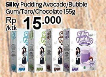 Promo Harga SILKY PUDDING Puding Bertekstur Lembut Avocado, Bubble Gum, Taro, Chocolate 155 gr - Carrefour