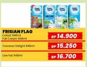 Promo Harga Frisian Flag Susu UHT Purefarm Swiss Chocolate, Full Cream 946 ml - Yogya