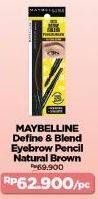 Promo Harga Maybelline Define & Blend Brow Pencil Natural Brown  - Indomaret