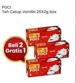 Promo Harga Cap Poci Teh Celup Vanila per 25 pcs 2 gr - Indomaret