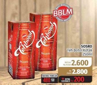 Promo Harga Sosro Teh Botol 250 ml - Lotte Grosir