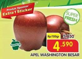 Promo Harga Apel Washington B Besar per 100 gr - Superindo