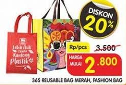 Promo Harga 365 Reusable Bag Merah, Fashion  - Superindo