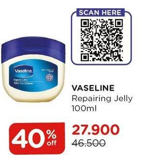 Promo Harga VASELINE Repairing Jelly 100 ml - Watsons