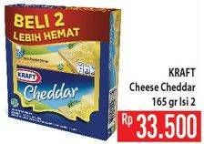 Promo Harga KRAFT Cheese Cheddar 2 pcs - Hypermart